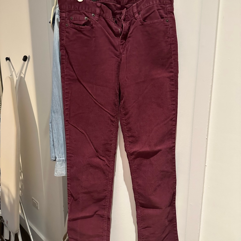 J. crew matchstick cords - corduroy pants size 28 maroon